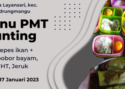 Pemberian Makanan Tambahan (PMT) Kepada Anak-Anak yang Menderita Stunting di Desa Layansari